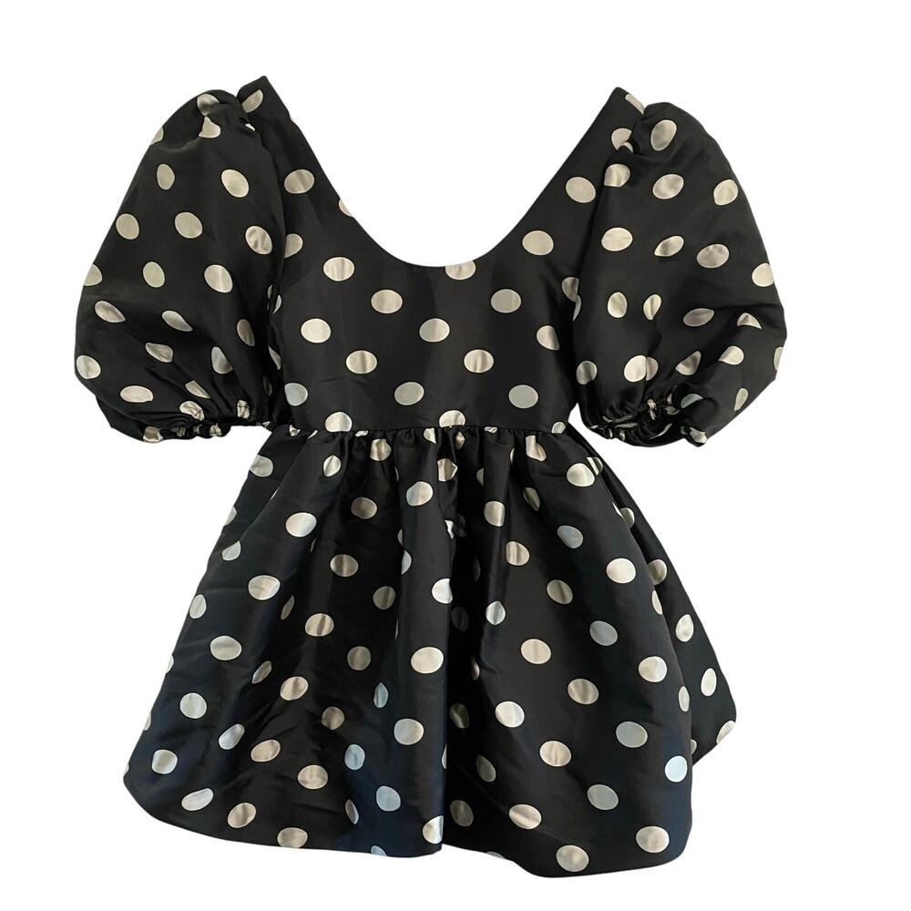 Sister Jane Spot Print Mini Dress Women’s Size Small Puff Sleeve Wedding Event